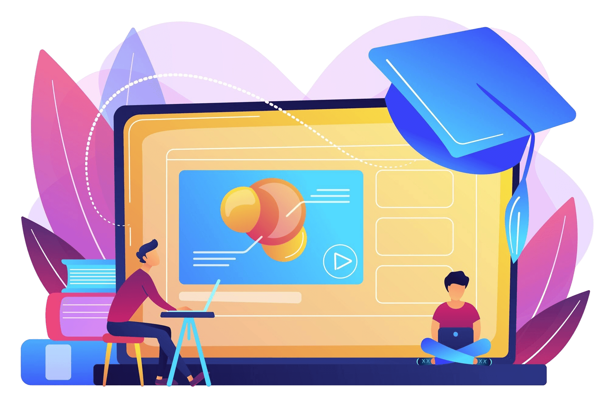 Student studying with past papers